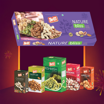 Brill Nature Bliss Premium Dry Fruits Gift Hamper, 1000g (Pack of 8)