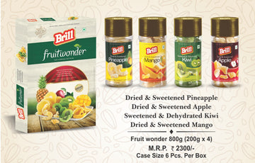 Brill Fruit Wonder 800g gift pack with pineapple, mango, kiwi and apple