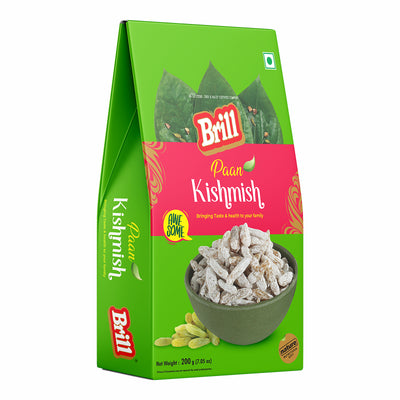Brill Paan Kishmish packaging on a white background