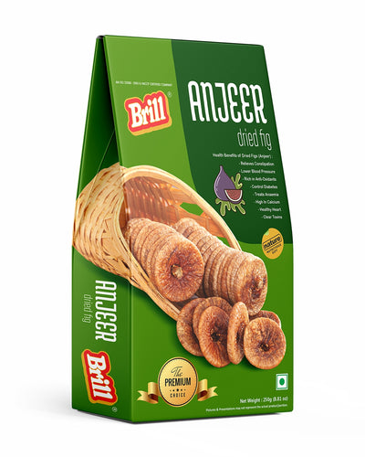 Brill Anjeer dried fig packaging on a white background